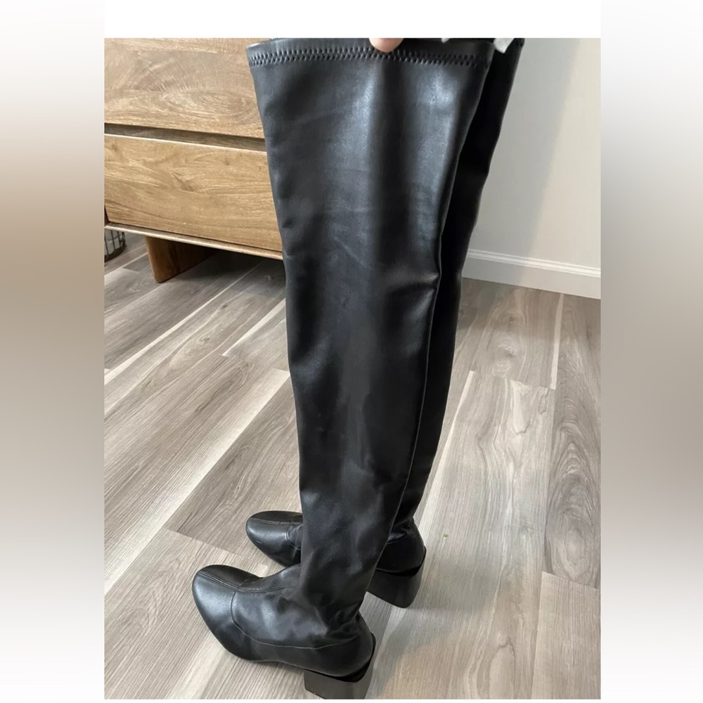 Zara over the knee boots leather.